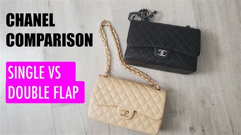 difference between single flap and double flap chanel|Chanel double flap bag jumbo.